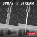 Delta 9982-AR-PR-DST Emmeline Pull-Down Bar/Prep Faucet 1L 