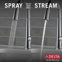 Delta 9982-PR-DST Emmeline Pull-Down Bar/Prep Faucet 1L 