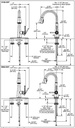 Delta 9982-PR-DST Emmeline Pull-Down Bar/Prep Faucet 1L 