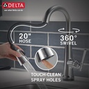 Delta 9982T-AR-PR-DST Emmeline Touch2O Pull-Down Bar/Prep Faucet 1L 
