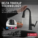 Delta 9982T-BL-DST Emmeline Touch2O Pull-Down Bar/Prep Faucet 1L 