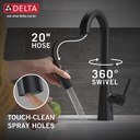 Delta 9991-BL-DST Monrovia Bar Prep Pulldown Matte Black