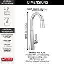 Delta 9991-PR-DST Monrovia Bar Prep Pulldown Chrome