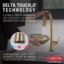 Delta 9991T-CZ-PR-DST Monrovia Bar Prep Pulldown With Touch Champagne Bronze