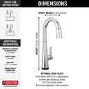 Delta 9991T-PR-DST Monrovia Bar Prep Pulldown With Touch Chrome Lumicoat