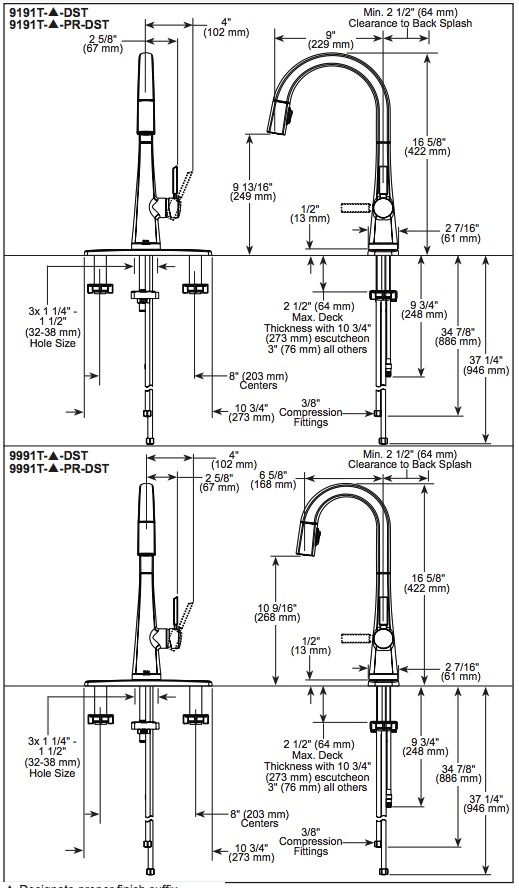 Delta 9991T-PR-DST Monrovia Bar Prep Pulldown With Touch Chrome Lumicoat