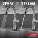 Delta 9997T-AR-PR-DST Cassidy Touch2O Pull-Down Bar/Prep Faucet 1L 