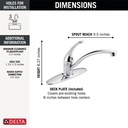 Delta B1310LF Foundations Foundations Single Handle Kitchen Faucet 