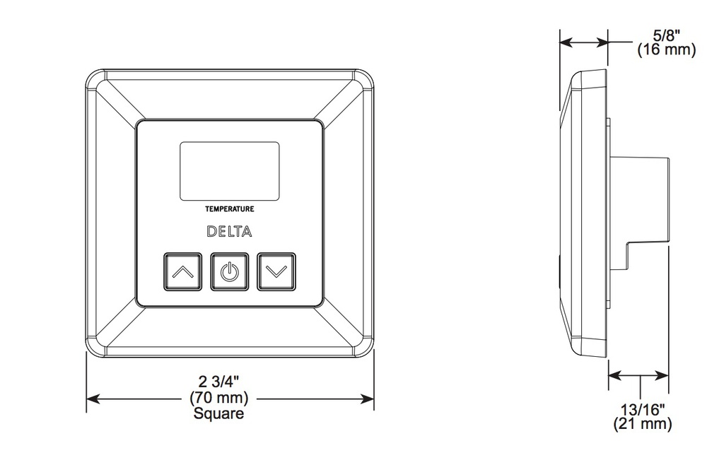 Delta EP103305SSPR Transitional Steam Control Stainless
