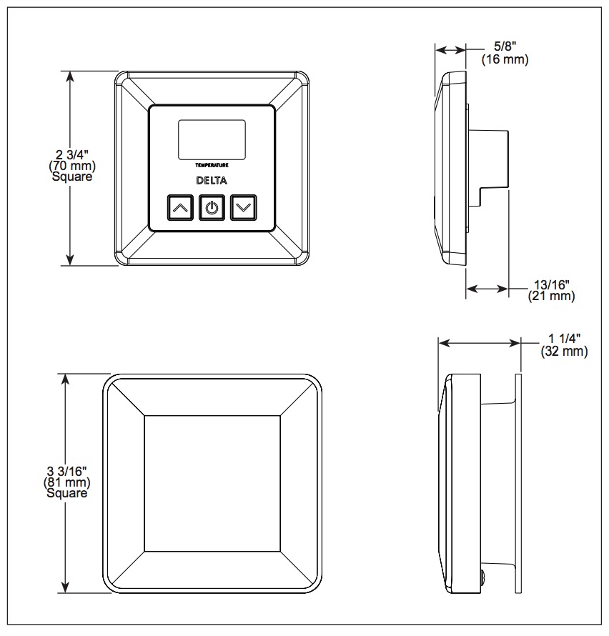 Delta EP103350PR Transitional Steam Control And Head Chrome
