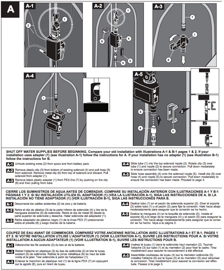 Delta EP74854 Solenoid Assembly For Widespread Pull-Down 