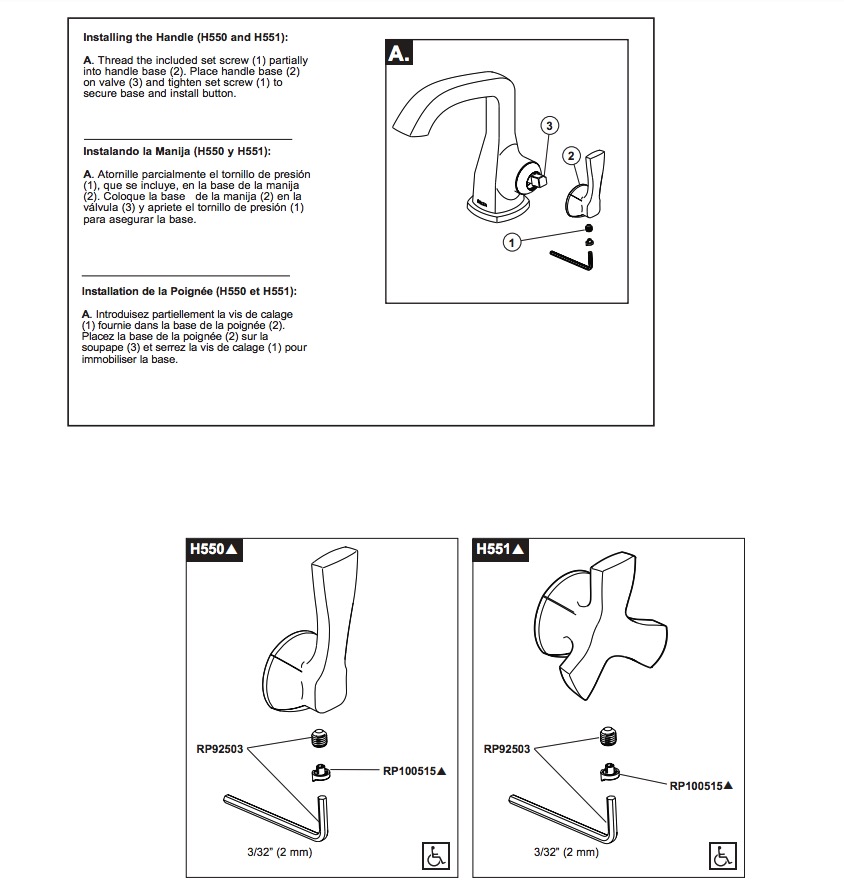 Delta H550CZ Stryke Single Handle Lever 