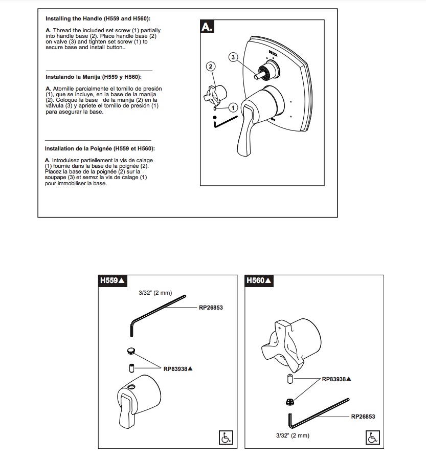 Delta H560SSPR Integrated Diverter Helor