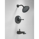 Delta H566BL Dorval Handle 1L Shower 14S Tegrated Diverter And Freestan