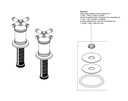 Delta H584BL Wall Mount Tub Filler Handle Kit-Cross
