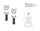 Delta H584CZ-PR Wall Mount Tub Filler Handle Kit-Cross