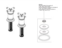 Delta H584SS-PR Wall Mount Tub Filler Handle Kit-Cross