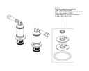 Delta H585CZ-PR Wall Mount Bathroom Faucet Handle Kit-Le