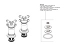 Delta H586-PR Wall Mount Bathroom Faucet Handle Kit-Cr