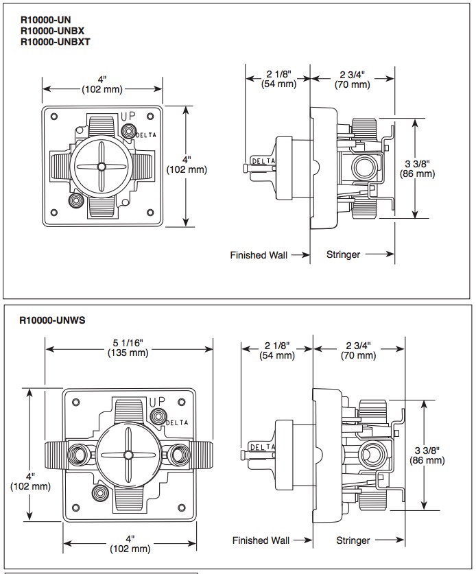 Delta R10000-UNBXHF D-Mc Univ Valve High Flow 