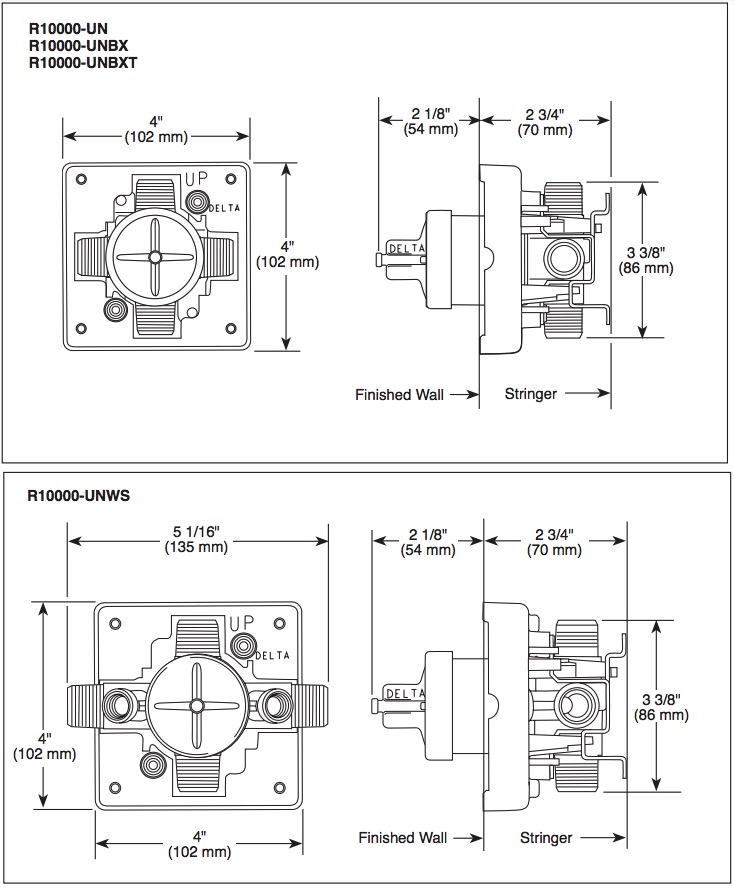 Delta R10000-UNWSBXT Multichoice Universal Valve Body 