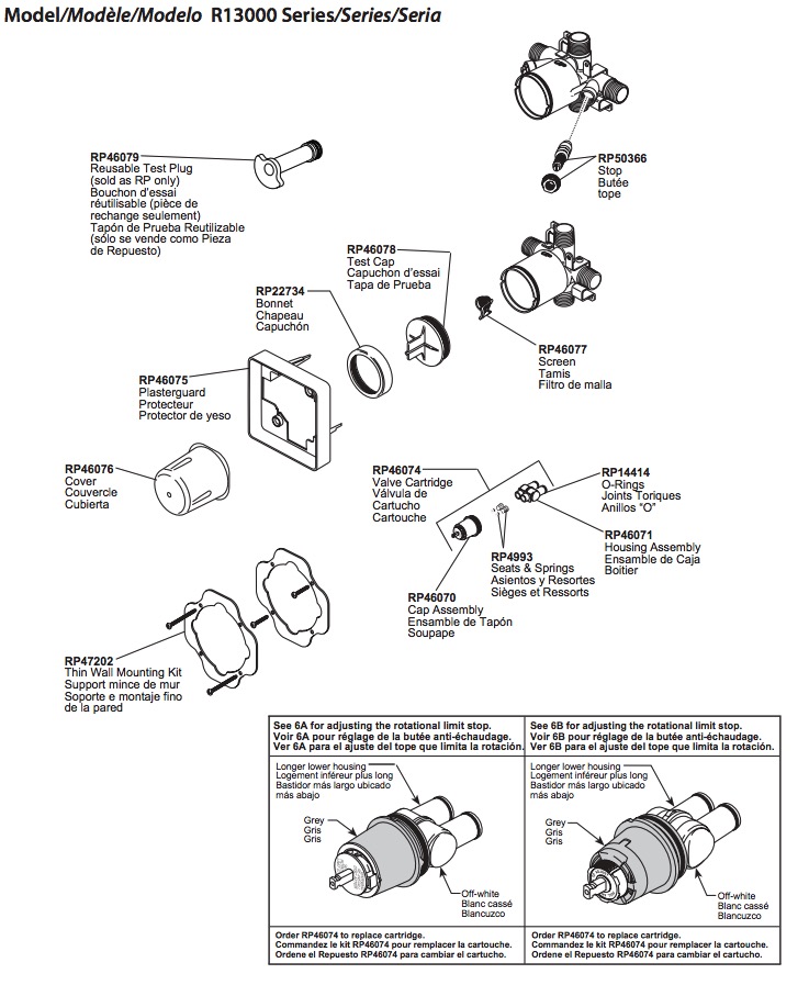 Delta R13000-MFBX Multichoice Rough-In W/Cartridge 