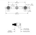 Delta R3500-WL Ara 2H Wm Lav Faucet Rough-In 