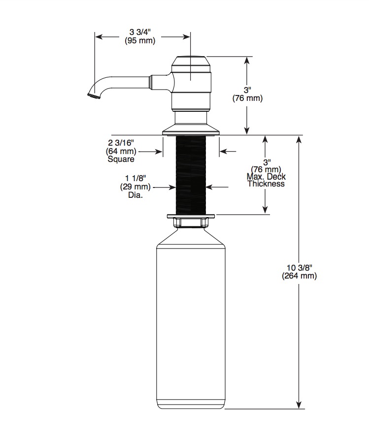 Delta RP100632KS Broderick Soap/Lotion Dispenser W/Bottle 