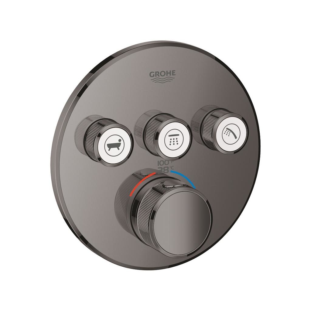 Grohe 29138A00 Grohtherm SmartControl Thermostatic Trim with Control Module Hard Graphite 1
