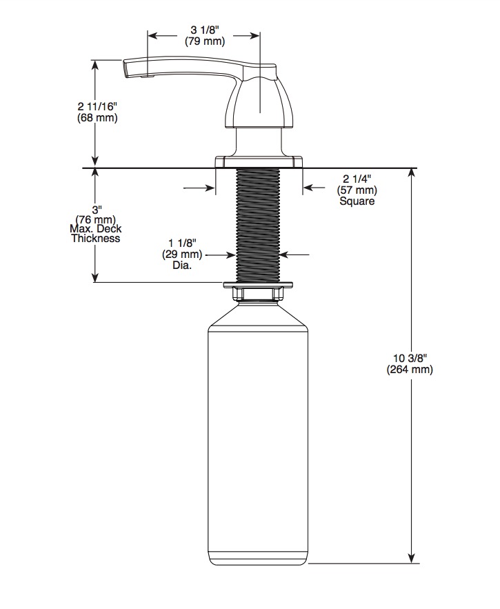 Delta RP101629ARPR Stryke Soap/Lotion Dispenser W/Bottle