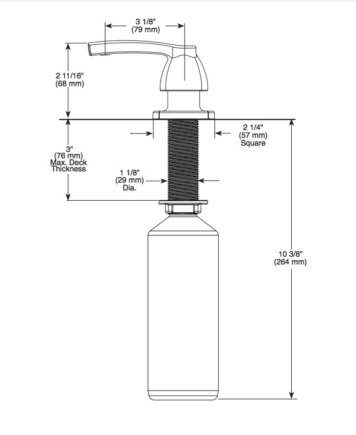 Delta RP101629CZPR Stryke Soap/Lotion Dispenser W/Bottle