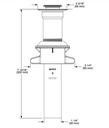 Delta RP101632BL Metal Push-Pop Less Overflow Matte Black