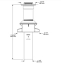 Delta RP101632CZ Metal Push-Pop Less Overflow Champagne Bronze