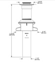Delta RP101632PC Metal Push-Pop Less Overflow