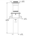 Delta RP101632SS Metal Push-Pop Less Overflow
