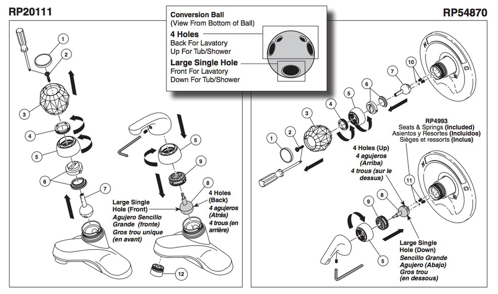 Delta RP20111 Conversion Ball Assyfor Sh Fau 