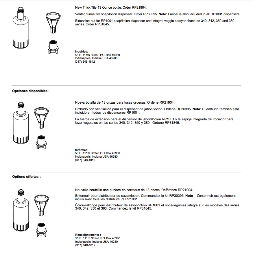 Delta RP31845 D-Extension Nut For Rp1000 