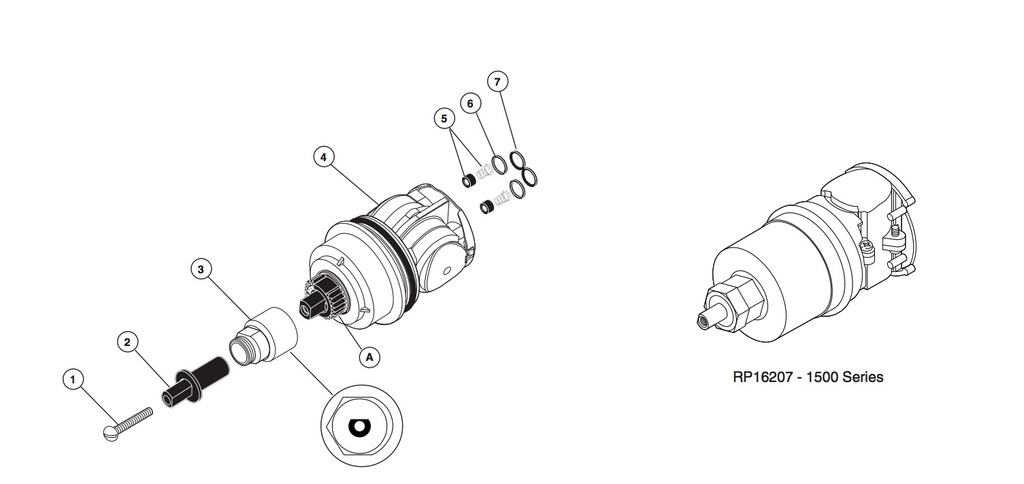 Delta RP32104 D-1700 Crt Assy Inclquad Rings 