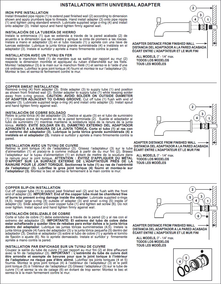 Delta RP48718SS Pull-Up Tub Spout 
