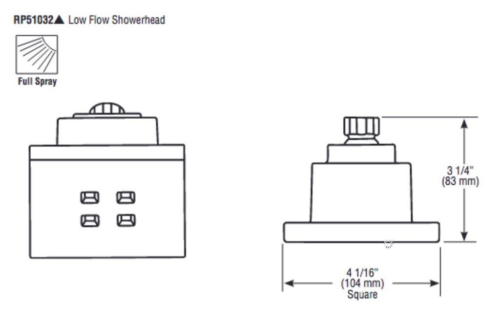 Delta RP51032SS Low Flow Showerhead 
