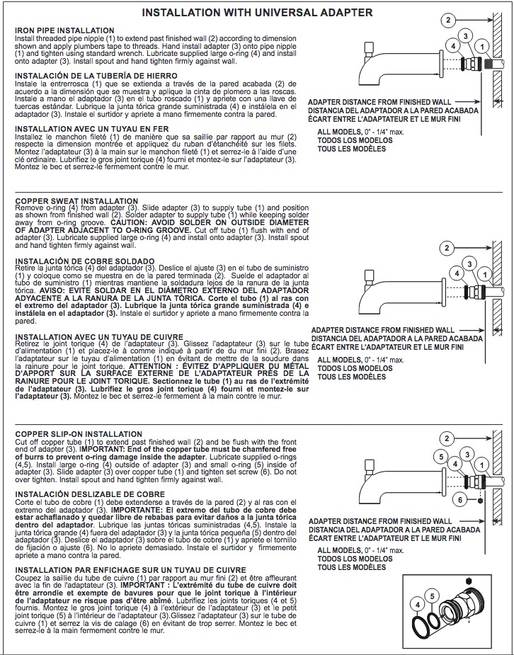 Delta RP51303SS Lahara Pull Up Diverter Tub Spout 