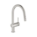 Grohe 31378DC3 Minta Single Handle Kitchen Faucet Super Steel 1