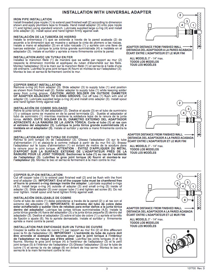 Delta RP77091SS Tub Spout 