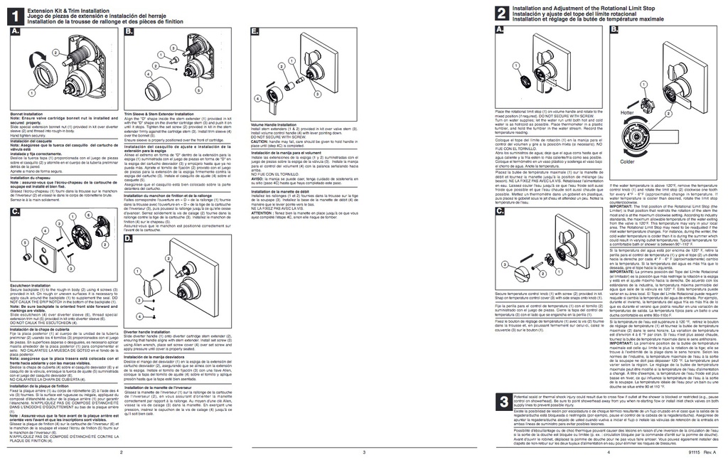 Delta RP90543 Extension Kit 17S Integrated Diverter 