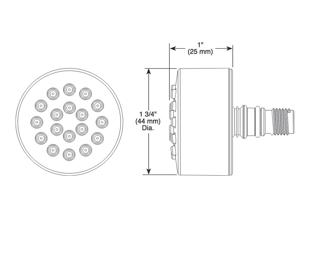 Delta SH5000-PN-PR Touch Clean Body Spray Sprayhead