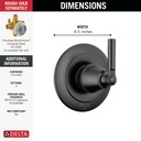 Delta T11835-BL Saylor 3 Setting Diverter Trim