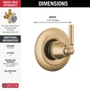 Delta T11835-CZ Saylor 3 Setting Diverter Trim