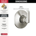 Delta T11889-SS-PR Tetra 3-Setting Diverters