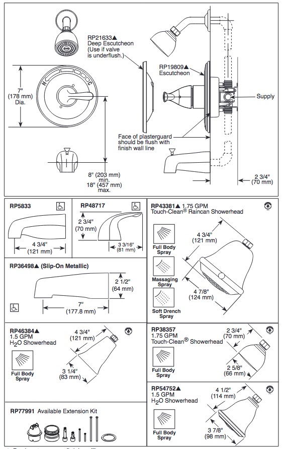 Delta T13020-CDN Classic Monitor 13 Series Valve Only- Trim 