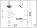 Delta T14038-CZ Lahara Monitor(R) 14 Series Valve Tri 